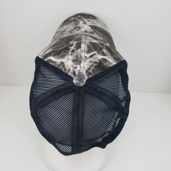 Calcutta Fishing Skull Patch Logo Men's Adjustable Mesh Back Snapback Cap Hat - Picture 5 of 8